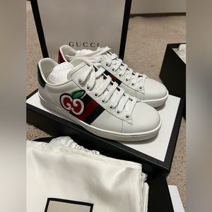 Gucci Women’s Ace Sneakers with GG Apple